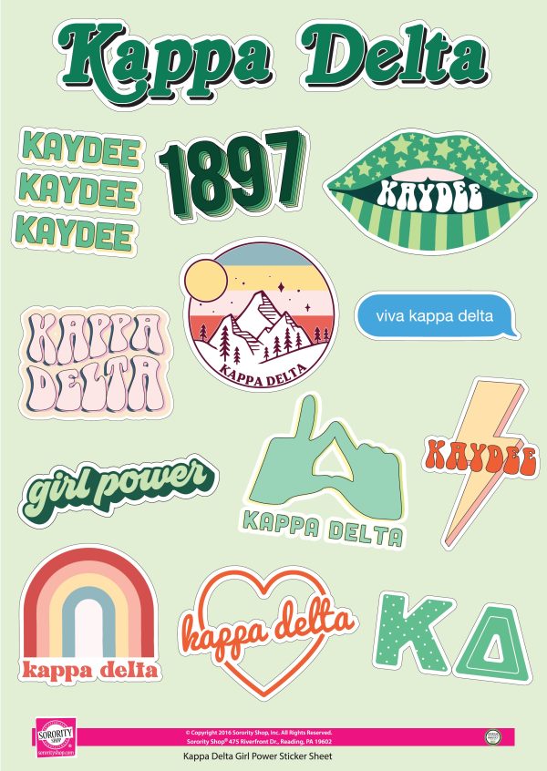 Kappa Delta Girl Power Sticker Sheet Discount