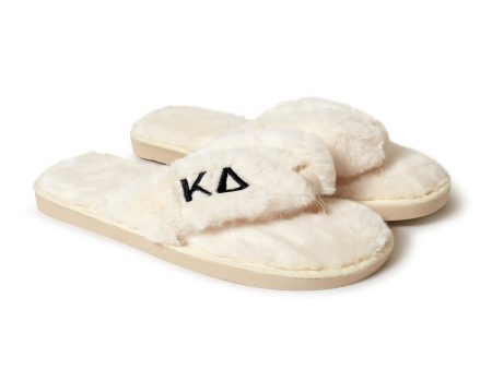 Kappa Delta - Furry Slippers Women - With KD Embroidery Logo For Discount