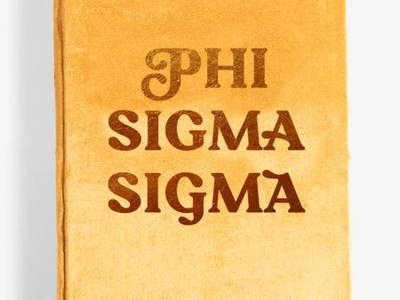 Phi Sigma Sigma Velvet Notebook with Gold Foil Imprint Online Sale