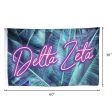 Alpha Sigma Alpha Neon Palm Flag Hot on Sale