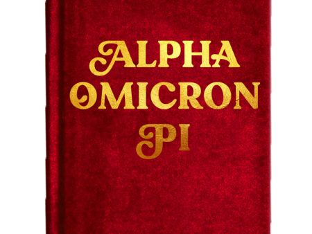 Alpha Omicron Pi Velvet Notebook with Gold Foil Imprint Online