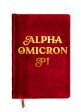 Alpha Omicron Pi Velvet Notebook with Gold Foil Imprint Online