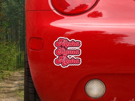 Alpha Sigma Alpha Retro Sorority Car Magnet Set of 2 Online Hot Sale