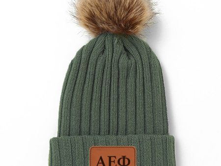 Alpha Epsilon Phi Pom Pom Beanie Hat Sale