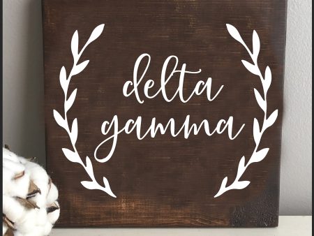 Delta Gamma Wooden Wall Art Hot on Sale