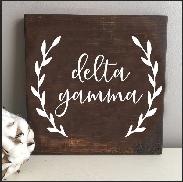 Delta Gamma Wooden Wall Art Hot on Sale