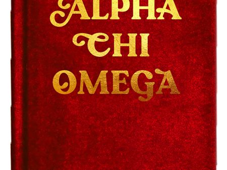 Alpha Chi Omega Velvet Notebook with Gold Foil Imprint Online now