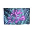 Alpha Xi Delta Neon Palm Flag Hot on Sale