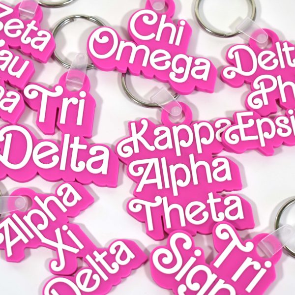 Alpha Omicron Pi Keychain- Retro Dolly Sorority Name Design Supply