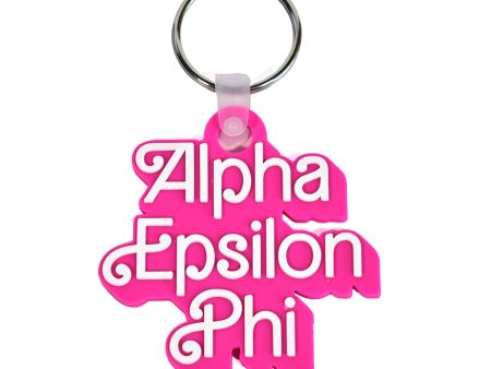 Alpha Epsilon Phi Keychain- Retro Dolly Sorority Name Design Sale