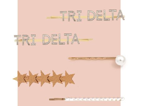 Delta Delta Delta Sorority Hair Clips Fashion