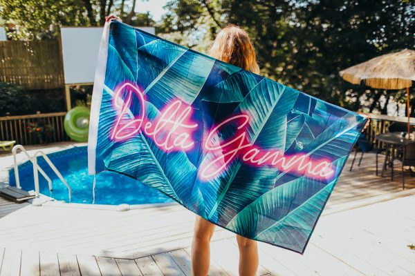 Delta Gamma Neon Palm Flag Supply