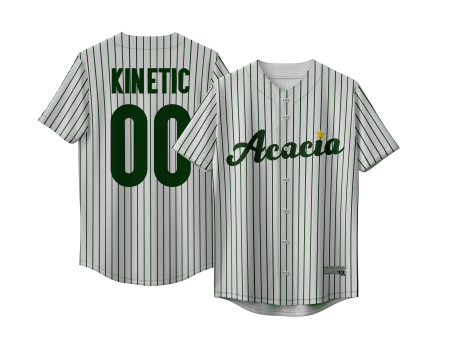 Acacia - Green Pinstripe Baseball Jersey For Cheap