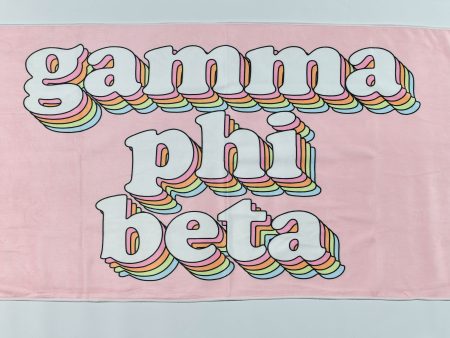 Gamma Phi Beta Plush Retro Beach Towel Fashion