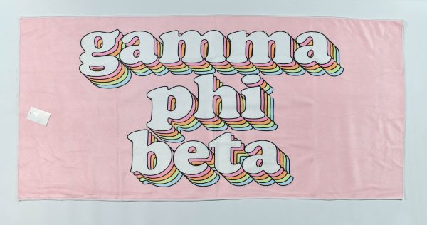 Gamma Phi Beta Plush Retro Beach Towel Fashion