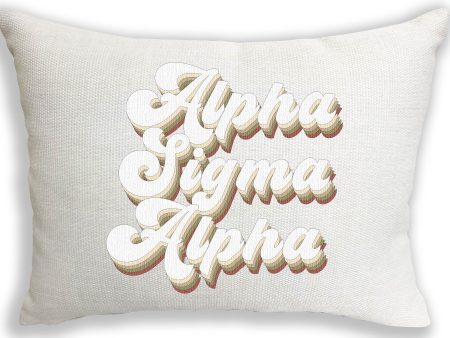 Alpha Sigma Alpha Retro Throw Pillow Supply