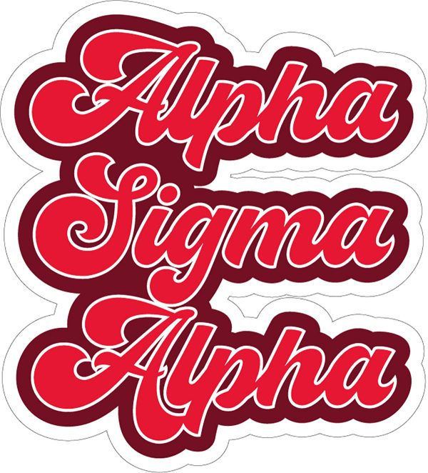 Alpha Sigma Alpha Retro Sorority Car Magnet Set of 2 Online Hot Sale