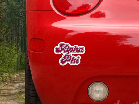 Alpha Phi Retro Sorority Car Magnet Set of 2 Online