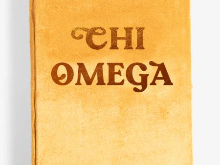 Chi Omega Velvet Notebook with Gold Foil Imprint Online