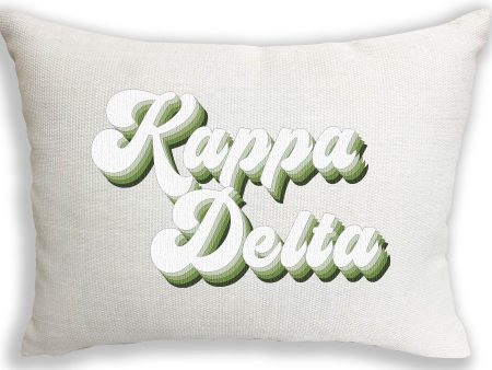 Kappa Delta Retro Throw Pillow Online Hot Sale