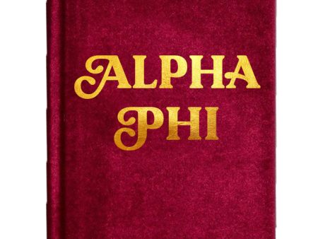 Alpha Phi Velvet Notebook with Gold Foil Imprint For Cheap