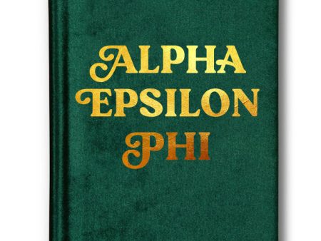 Alpha Epsilon Phi Velvet Notebook with Gold Foil Imprint For Discount