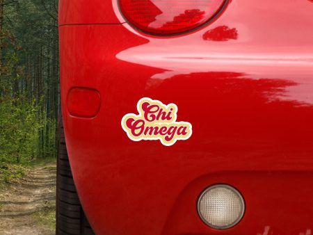 Chi Omega Retro Sorority Car Magnet Set of 2 Online now