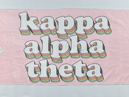 Kappa Alpha Theta Plush Retro Beach Towel Cheap