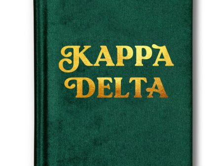 Kappa Delta Velvet Notebook with Gold Foil Imprint Online Sale