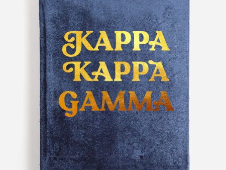 Kappa Kappa Gamma Velvet Notebook with Gold Foil Imprint Online Hot Sale