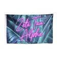 Zeta Tau Alpha Neon Palm Flag Cheap