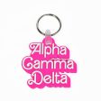 Alpha Gamma Delta Keychain- Retro Dolly Sorority Name Design Hot on Sale