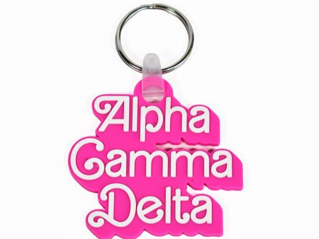 Alpha Gamma Delta Keychain- Retro Dolly Sorority Name Design Hot on Sale