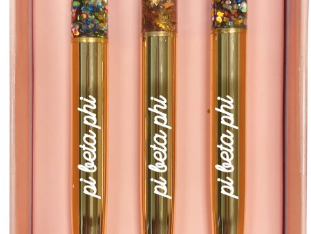 Pi Beta Phi Glitter Pens (Set of 3) Fashion