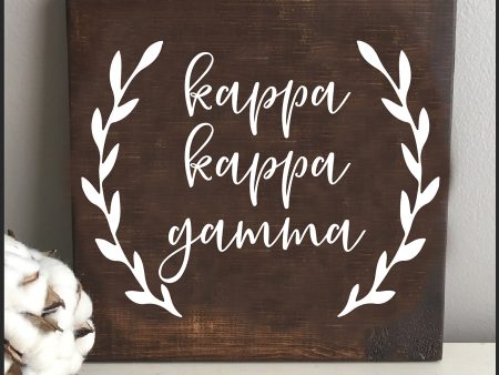 Kappa Kappa Gamma Wooden Wall Art For Discount