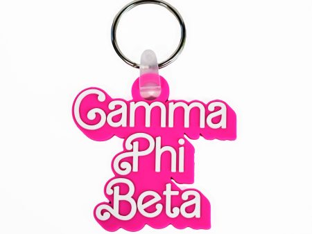 Gamma Phi Beta Keychain- Retro Dolly Sorority Name Design Discount