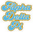 Alpha Delta Pi Retro Sorority Car Magnet Set of 2 Fashion