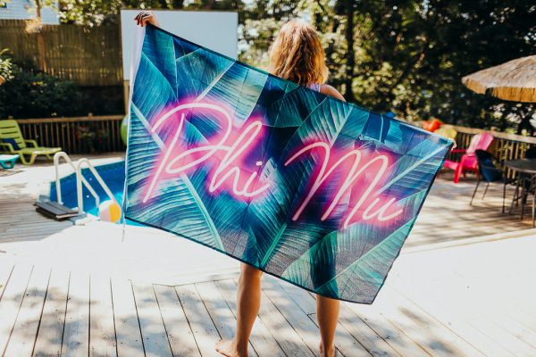 Phi Mu Neon Palm Flag Fashion