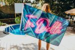 Delta Delta Delta Neon Palm Flag For Sale