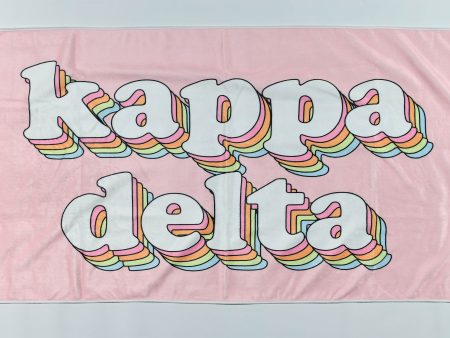 Kappa Delta Plush Retro Beach Towel Discount