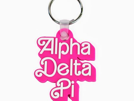 Alpha Delta Pi Keychain- Retro Dolly Sorority Name Design on Sale