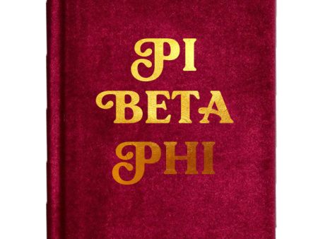 Pi Beta Phi Velvet Notebook with Gold Foil Imprint Sale