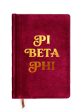 Pi Beta Phi Velvet Notebook with Gold Foil Imprint Sale