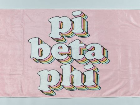 Pi Beta Phi Plush Retro Beach Towel Fashion