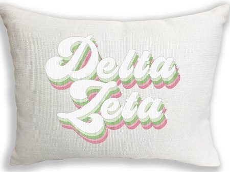 Delta Zeta Retro Throw Pillow Supply