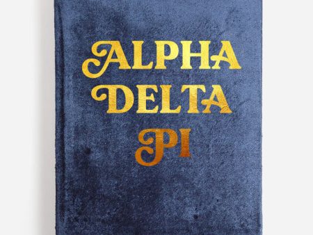 Alpha Delta Pi Velvet Notebook with Gold Foil Imprint Online