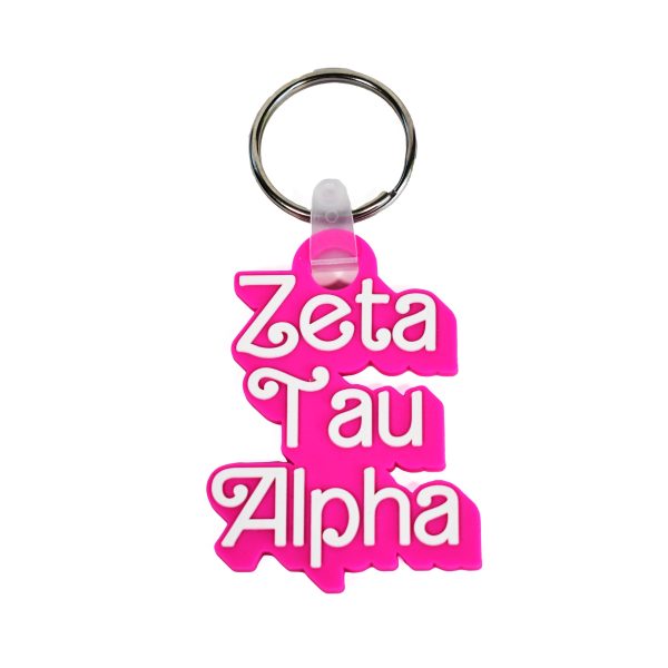 Zeta Tau Alpha Keychain- Retro Dolly Sorority Name Design Online Sale