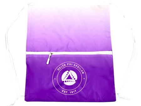 Delta Phi Epsilon Drawstring Backpack, Ombre Color Design For Discount