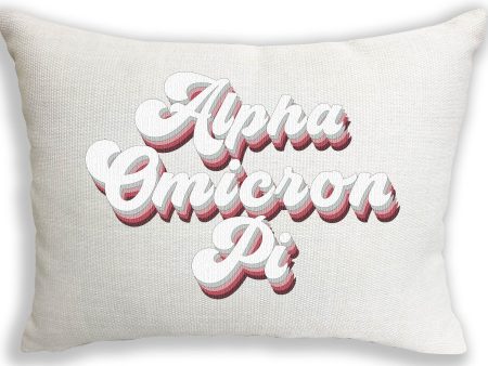 Alpha Omicron Pi Retro Throw Pillow Sale