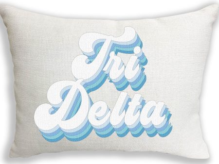 Delta Delta Delta Retro Throw Pillow Online Hot Sale